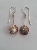 Lacebark printed Mixed Metal drop earrings