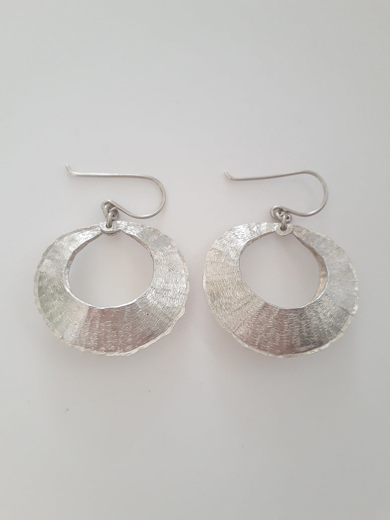 Fold Formed Hoop Earrings