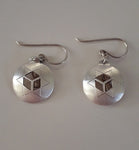 Element Earrings, round silver