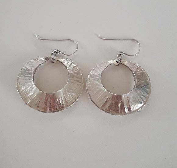 Fold Formed Hoop Earrings