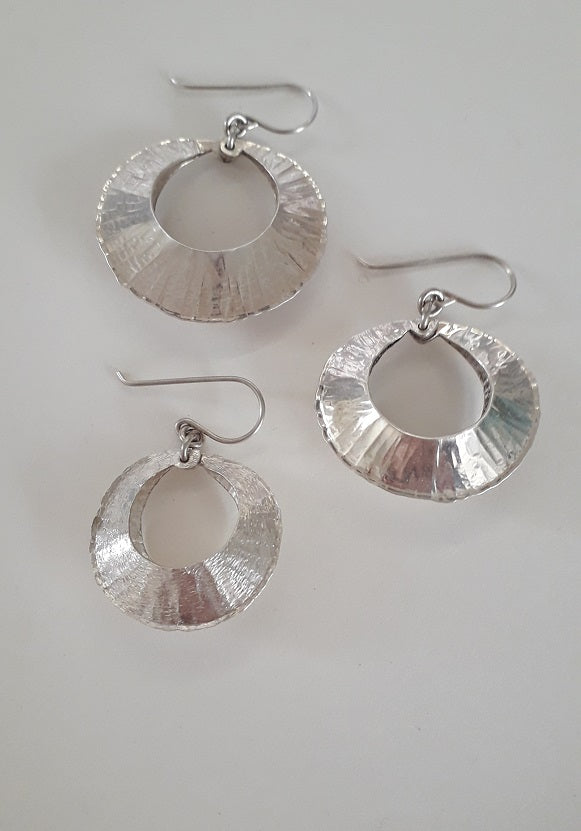 Fold Formed Hoop Earrings