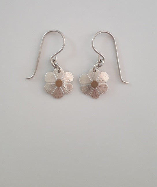 Daisy Silver or Copper Earrings