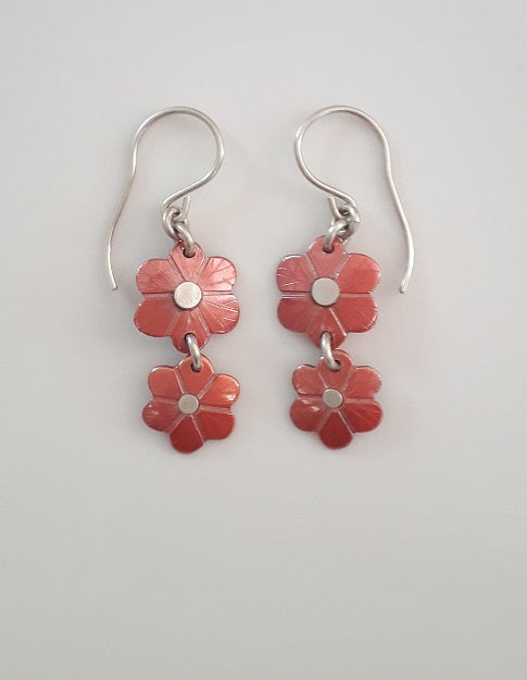 Daisy Silver or Copper Earrings