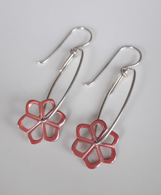 Daisy Silver or Copper Earrings