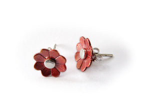 Daisy Silver or Copper Earrings