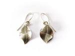 Mini Leaf Silver Earrings