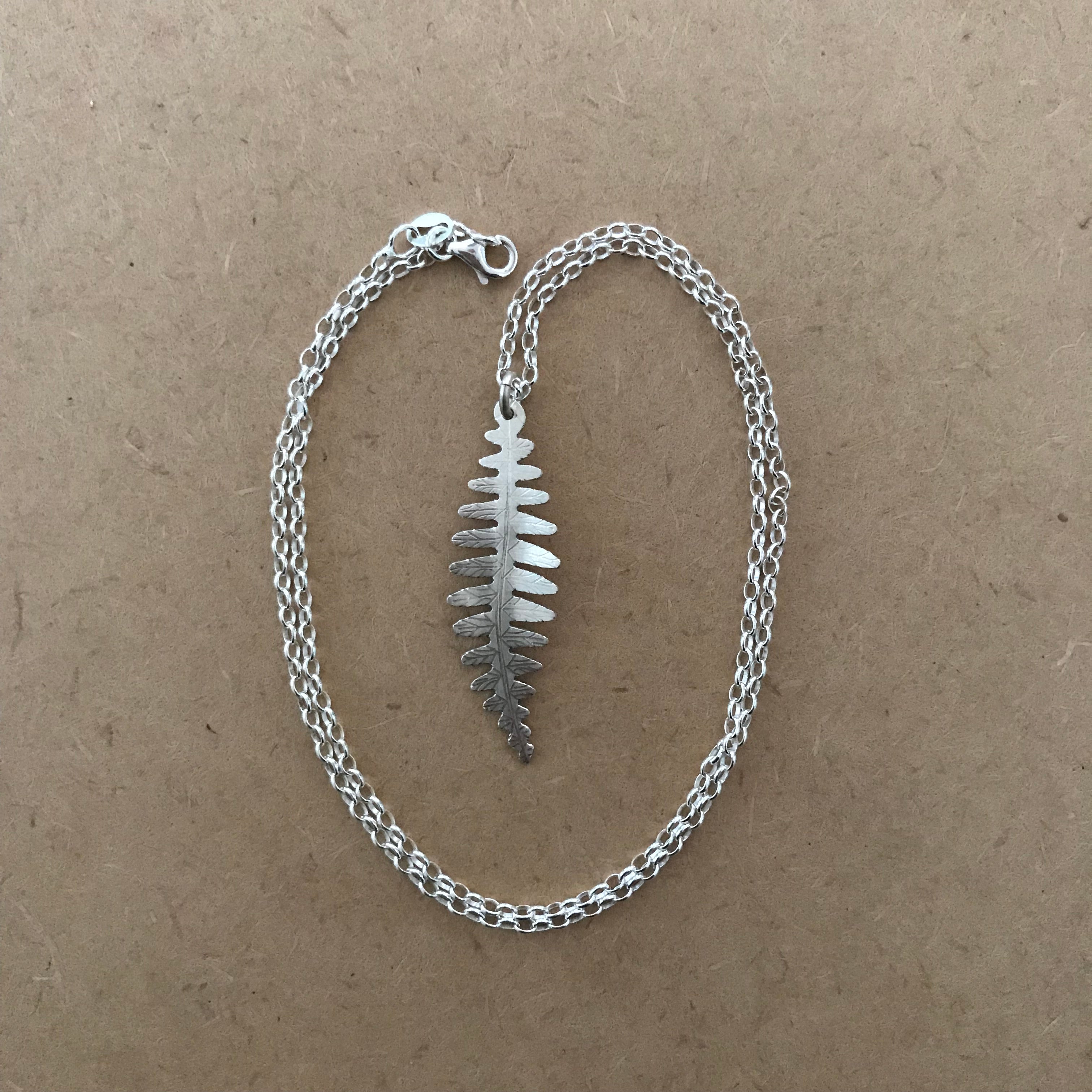 Fern Leaf on Sterling Chain