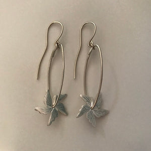 Houhere (lacebark) flower drop earrings