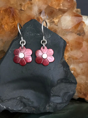 Daisy Silver or Copper Earrings